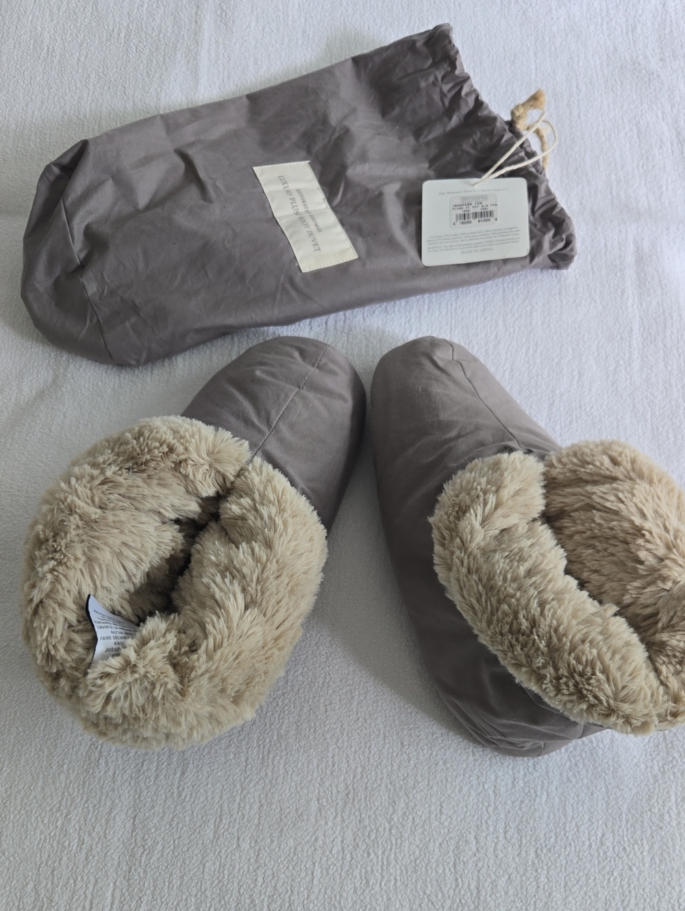 Restoration Hardware Gray Luxury Plush Foot Duvet